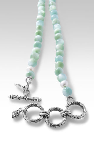 BEADED GREEN IRIDESCENT BEAD & FRESHWATER PEARL TOGGLE BAR NECKLACE™ - Beaded Necklace - only found at SARDA™