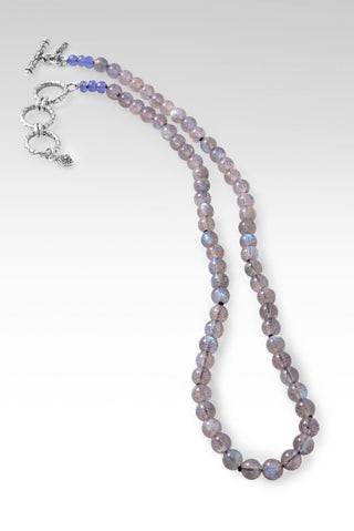 Beaded Labradorite & Tanzanite Toggle Bar Necklace™ - Beaded Necklace - only found at SARDA™