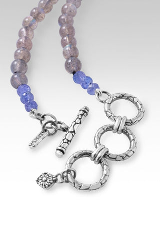 Beaded Labradorite & Tanzanite Toggle Bar Necklace™ - Beaded Necklace - only found at SARDA™