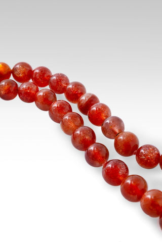 Beaded Orange Sunstone & Sunstone Lobster Claw Necklace™ - Beaded Necklace - only found at SARDA™