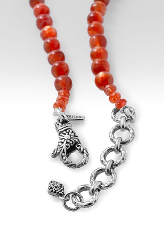 Beaded Orange Sunstone & Sunstone Lobster Claw Necklace™ - Beaded Necklace - only found at SARDA™