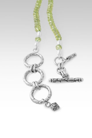 Beaded Peridot & Freshwater Pearl Necklace™ in Watermark - Beaded Necklace - only found at SARDA™