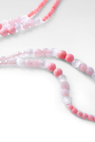 Beaded Pink Coral Necklace™ in Watermark - Beaded Necklace - only found at SARDA™