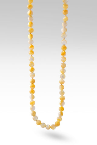 Beaded Yellow Mother of Pearl Necklace™ in Watermark - Beaded Necklace - only found at SARDA™