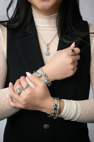 Beautiful in Time Tip - to - Tip Bracelet™ in Top Sky Blue Topaz - Tip - to - Tip - only found at SARDA™