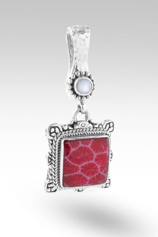 Believe Always Pendant™ in Red Indonesian Coral - Magnetic Enhancer Bail - only found at SARDA™