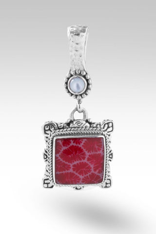 Believe Always Pendant™ in Red Indonesian Coral - Magnetic Enhancer Bail - only found at SARDA™