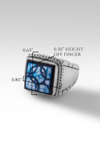 Believe Always Ring™ in Blue Mother of Pearl Mosaic - Statement - only found at SARDA™