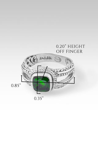 Believe Ring II™ in Chrome Diopside - Dinner - only found at SARDA™