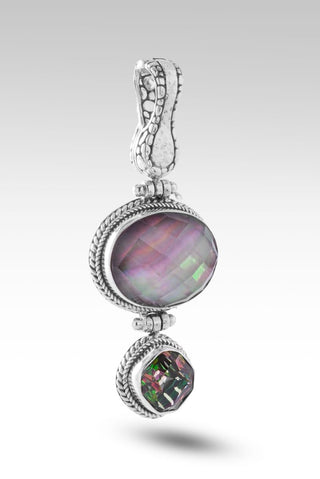 Blessings Inspire Pendant II™ in Black Mother of Pearl & Quartz Doublet - Magnetic Enhancer Bail - only found at SARDA™