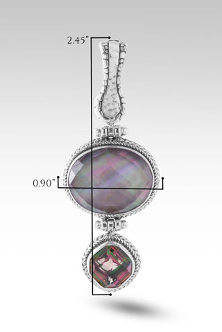 Blessings Inspire Pendant II™ in Black Mother of Pearl & Quartz Doublet - Magnetic Enhancer Bail - only found at SARDA™