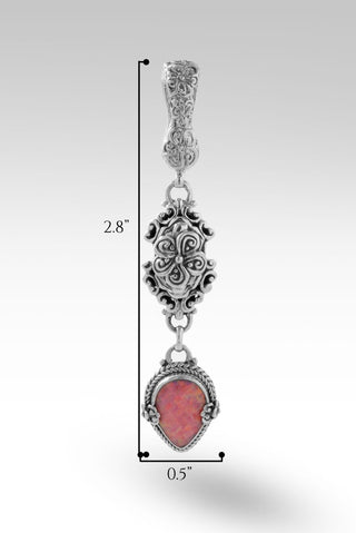 Bloom Happily Pendant™ in Salmon Pink Simulated Opal - Magnetic Enhancer Bail - only found at SARDA™