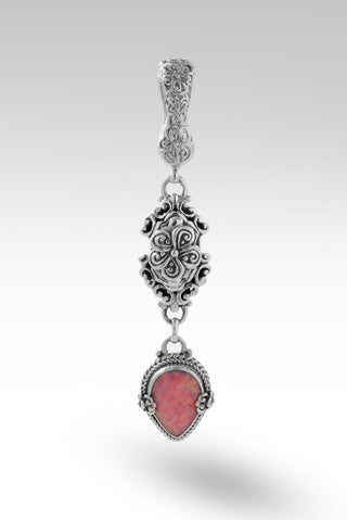 Bloom Happily Pendant™ in Salmon Pink Simulated Opal - Magnetic Enhancer Bail - only found at SARDA™