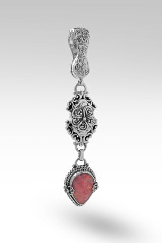 Bloom Happily Pendant™ in Salmon Pink Simulated Opal - Magnetic Enhancer Bail - only found at SARDA™