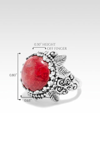 Bloom Where You are Planted Ring™ in Red Sponge Coral - Statement - only found at SARDA™