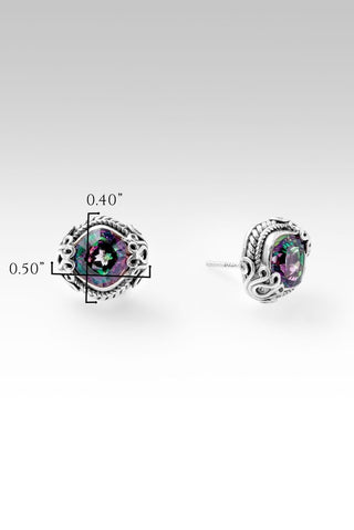 Blooming Joy Earrings™ in Chrome Chameleon™ Mystiz Quartz - Stud - only found at SARDA™