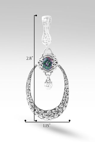 Blooming Joy Pendant II™ in Chrome Chameleon™ Mystiz Quartz - Magnetic Enhancer Bail - only found at SARDA™