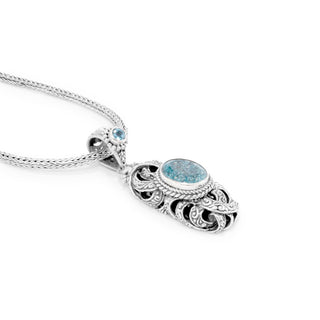 Blue Quartz & Swiss Blue Topaz Pendant™ - Last Chance - only found at SARDA™