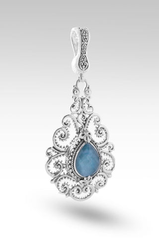 Bring About Peace Pendant™ in Blue Quartz Mother of Pearl - Magnetic Enhancer Bail - only found at SARDA™