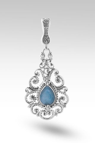 Bring About Peace Pendant™ in Blue Quartz Mother of Pearl - Magnetic Enhancer Bail - only found at SARDA™