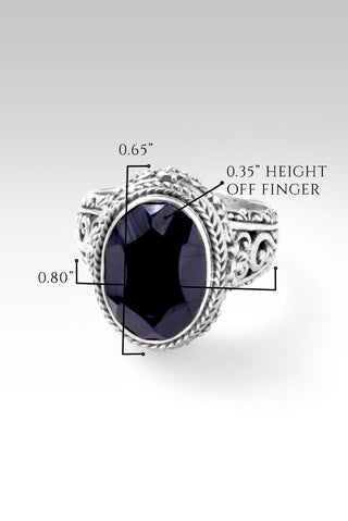 Bring About Peace Ring™ in Black Spinel - Dinner - only found at SARDA™