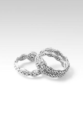 Chain of Hope Ring Set of 3™ in Moissanite - Stackable - only found at SARDA™
