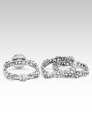 Chosen Worthy Loved Ring Set of 3™ in Celestial Blue™ Mystic Moissanite - Presale - only found at SARDA™