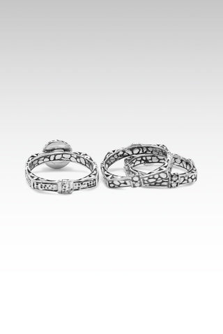 Chosen Worthy Loved Ring Set of 3™ in Pink Moissanite - Presale - only found at SARDA™