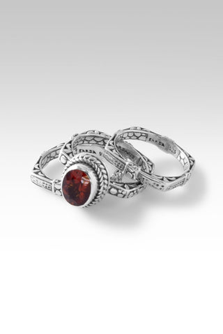 Chosen Worthy Loved Ring Set of 3™ in Red Madeira Citrine - Stackable - only found at SARDA™