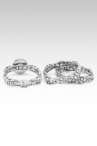 Chosen Worthy Loved Ring Set of 3™ in White Pearl - Stackable - only found at SARDA™