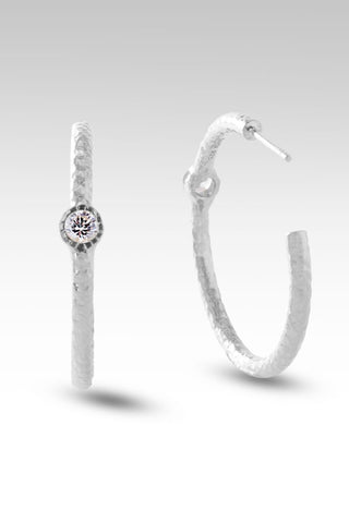 Circle of Faith Hoops™ in White Zircon - C-Hoops - only found at SARDA™