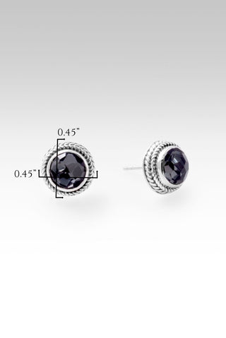 Countless Blessings Earrings™ in Black Knight™ Mystic Quartz - Stud - only found at SARDA™