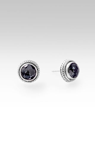 Countless Blessings Earrings™ in Black Knight™ Mystic Quartz - Stud - only found at SARDA™