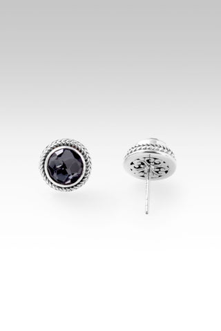 Countless Blessings Earrings™ in Black Knight™ Mystic Quartz - Stud - only found at SARDA™