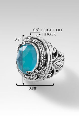Embrace the Present Moment Ring™ in Paraiba Mother of Pearl Quartz Triplet - Statement - only found at SARDA™