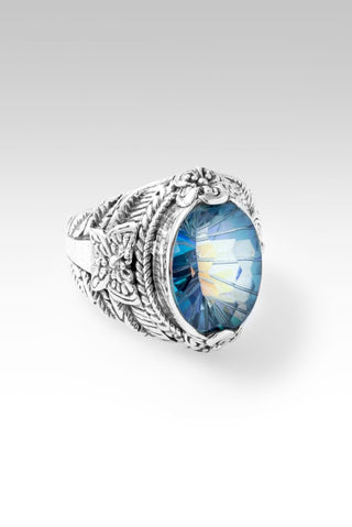 Ephemeral Ring™ in Bluelicious™ Mystic Quartz - Magnetic Enhancer Bail - only found at SARDA™