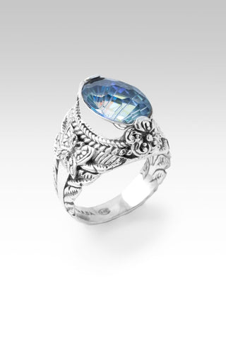 Ephemeral Ring™ in Bluelicious™ Mystic Quartz - Magnetic Enhancer Bail - only found at SARDA™