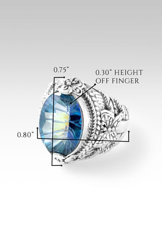 Ephemeral Ring™ in Bluelicious™ Mystic Quartz - Magnetic Enhancer Bail - only found at SARDA™