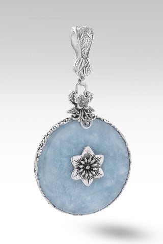 Everblooming Elegance Medallion™ in Aquamarine - Magnetic Enhancer Bail - only found at SARDA™