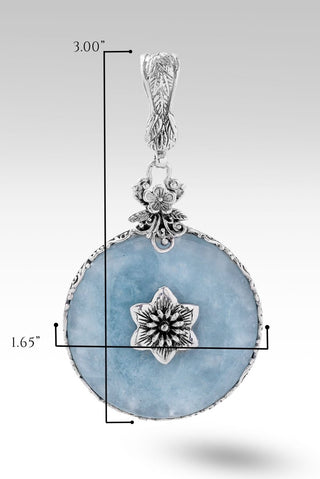 Everblooming Elegance Medallion™ in Aquamarine - Magnetic Enhancer Bail - only found at SARDA™