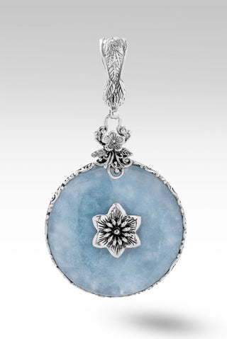 Everblooming Elegance Medallion™ in Aquamarine - Magnetic Enhancer Bail - only found at SARDA™