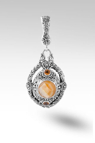 Everblooming Enchantment Pendant™ in Yellow Mother of Pearl - Magnetic Enhancer Bail - only found at SARDA™