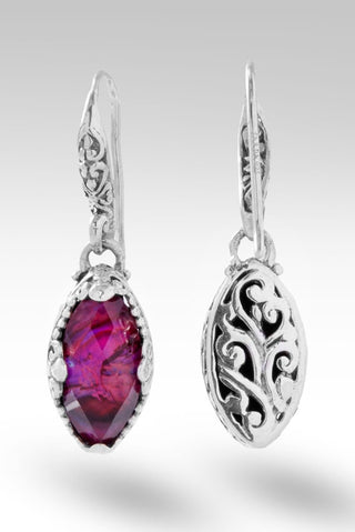 Extend Kindness Earrings™ in Pink Purple Abalone & Quartz Triplet - Bali Wire - only found at SARDA™