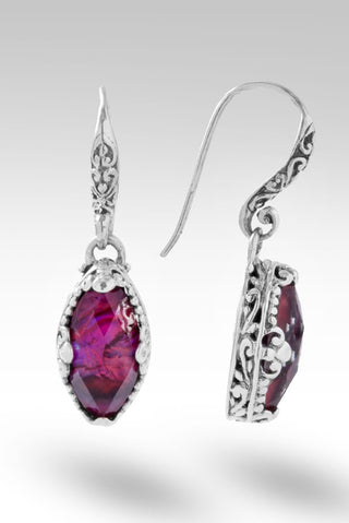 Extend Kindness Earrings™ in Pink Purple Abalone & Quartz Triplet - Bali Wire - only found at SARDA™