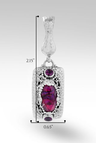 Extend Kindness Pendant™ in Pink Purple Abalone & Quartz Triplet - Magnetic Enhancer Bail - only found at SARDA™