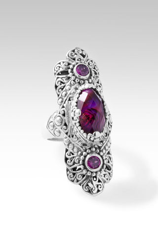 Extend Kindness Ring™ in Pink Purple Abalone & Quartz Triplet - Statement - only found at SARDA™