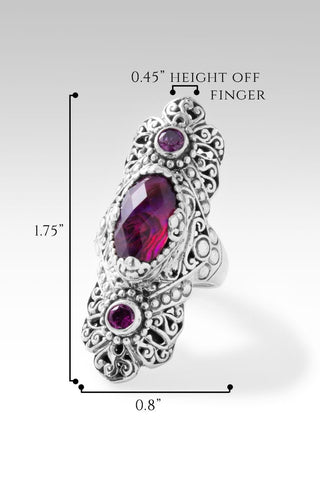 Extend Kindness Ring™ in Pink Purple Abalone & Quartz Triplet - Statement - only found at SARDA™