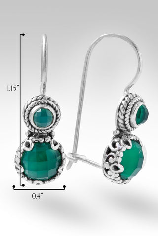 Faith in the Unseen Earrings™ in Green Onyx, Sarda Safety Latch - Sarda Safety Latch - only found at SARDA™