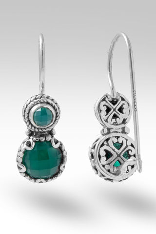 Faith in the Unseen Earrings™ in Green Onyx, Sarda Safety Latch - Sarda Safety Latch - only found at SARDA™