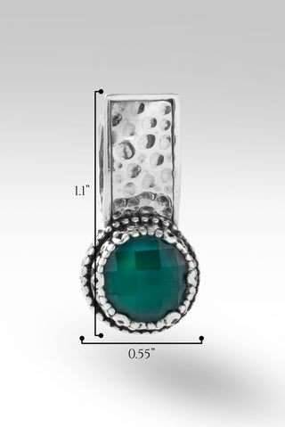 Faith in the Unseen Pendant™ in Green Onyx - Magnetic Enhancer Bail - only found at SARDA™